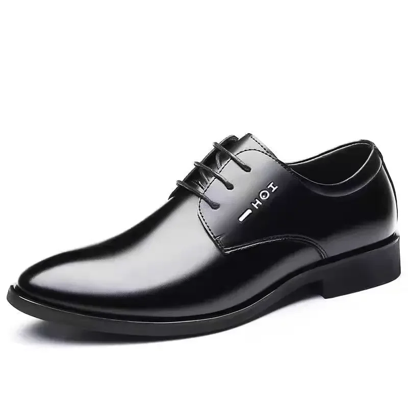 Sapatos de couro respirável masculino, com cordões, festa de casamento, escritório, casual, vestido de negócios, tamanho grande, verão, 48