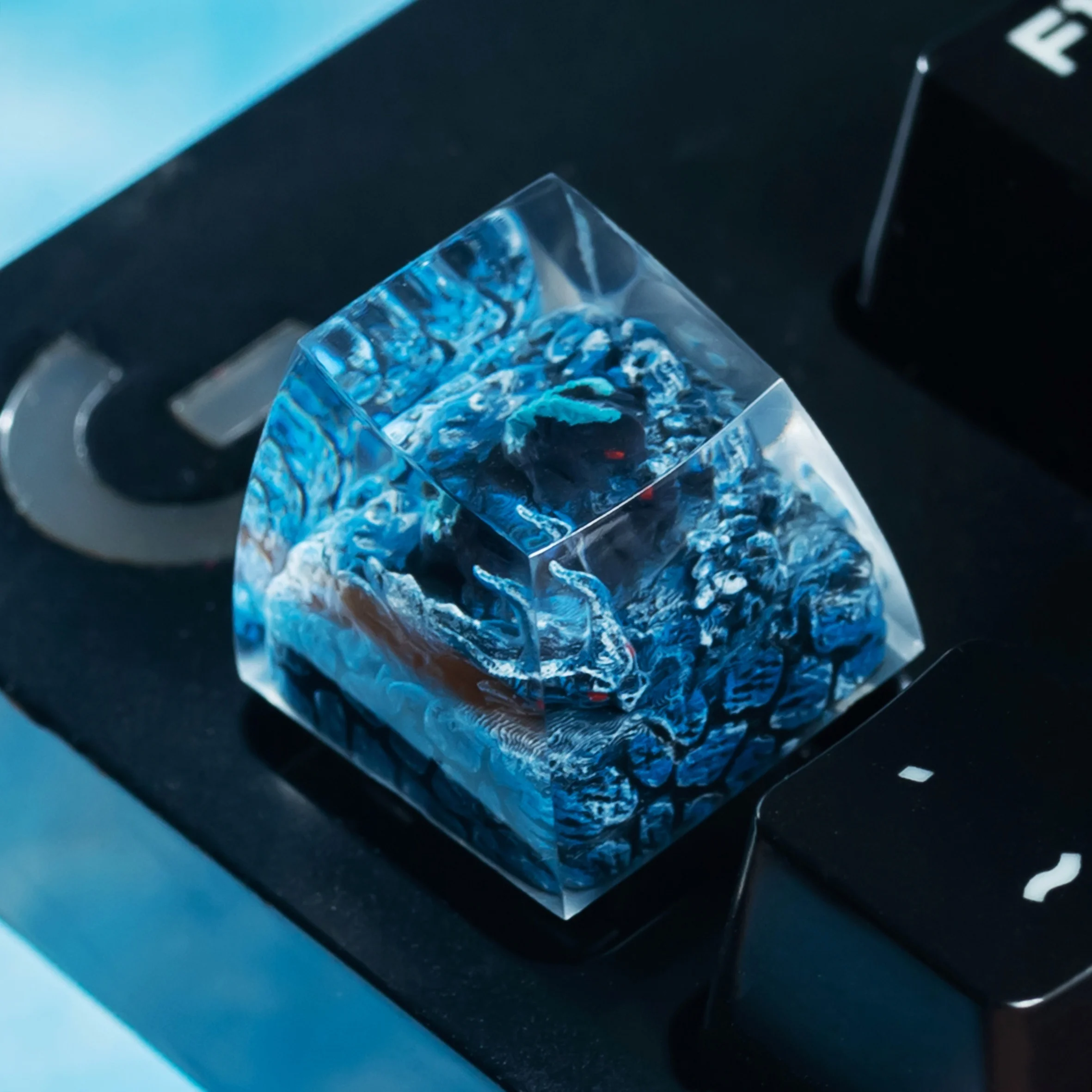 คีย์แคปงานฝีมือรูปมังกรตาสีแดง - Keycaps Artisan Resin Handmade บทวิจารณ์และราคา