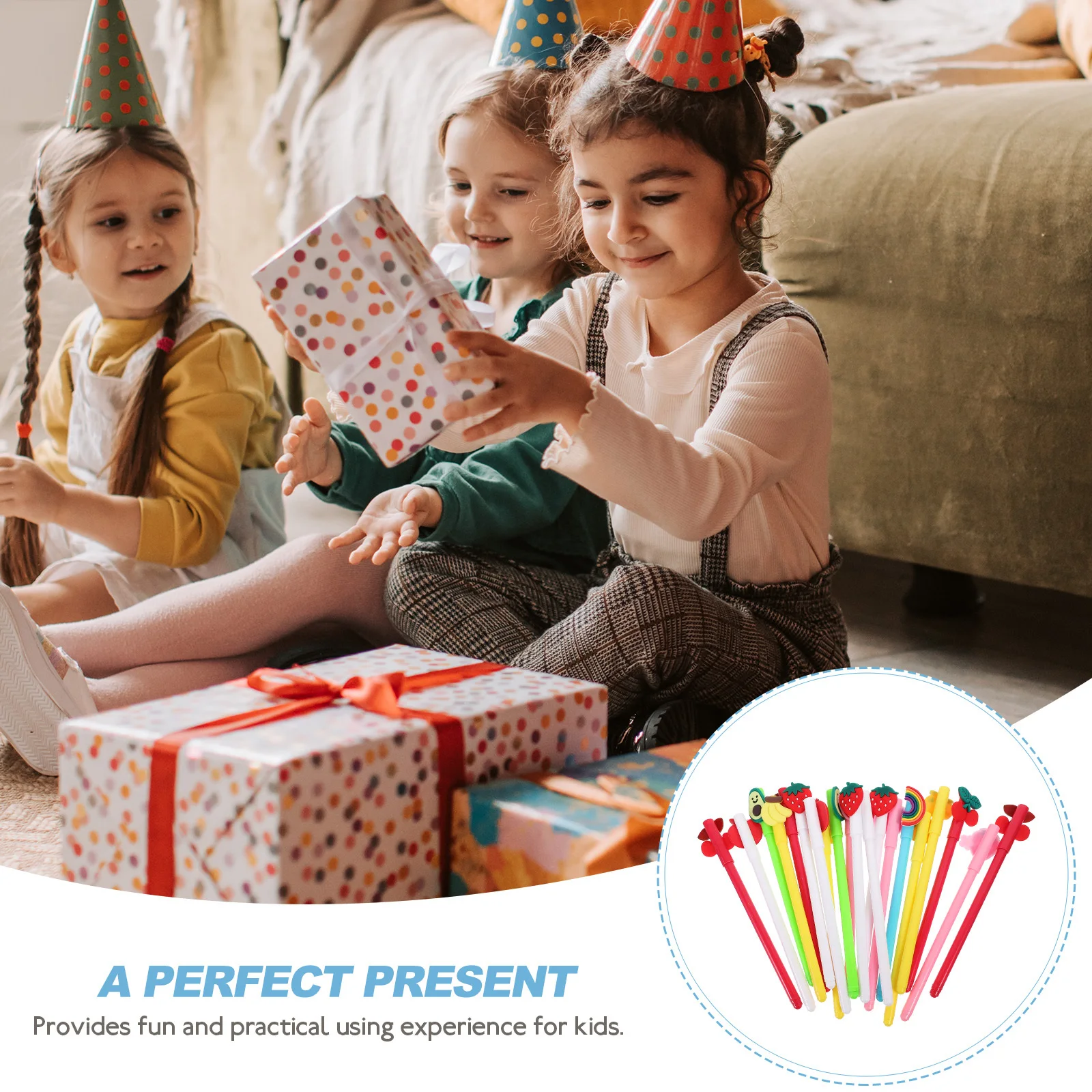 

20Pcs Cartoon Gel Ink Pens Smooth Writing Comfortable Lightweight for School Office Student Stationery Signature Pens