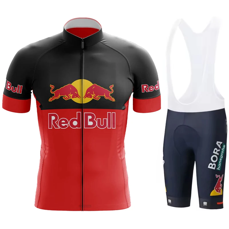 Complete Cycling 2024 Mtb Bicycle Jersey Red Bull Tricuta Man Men\'s Clothing Bib Jacket Suit Clothes Summer Pants Bike Gel Male