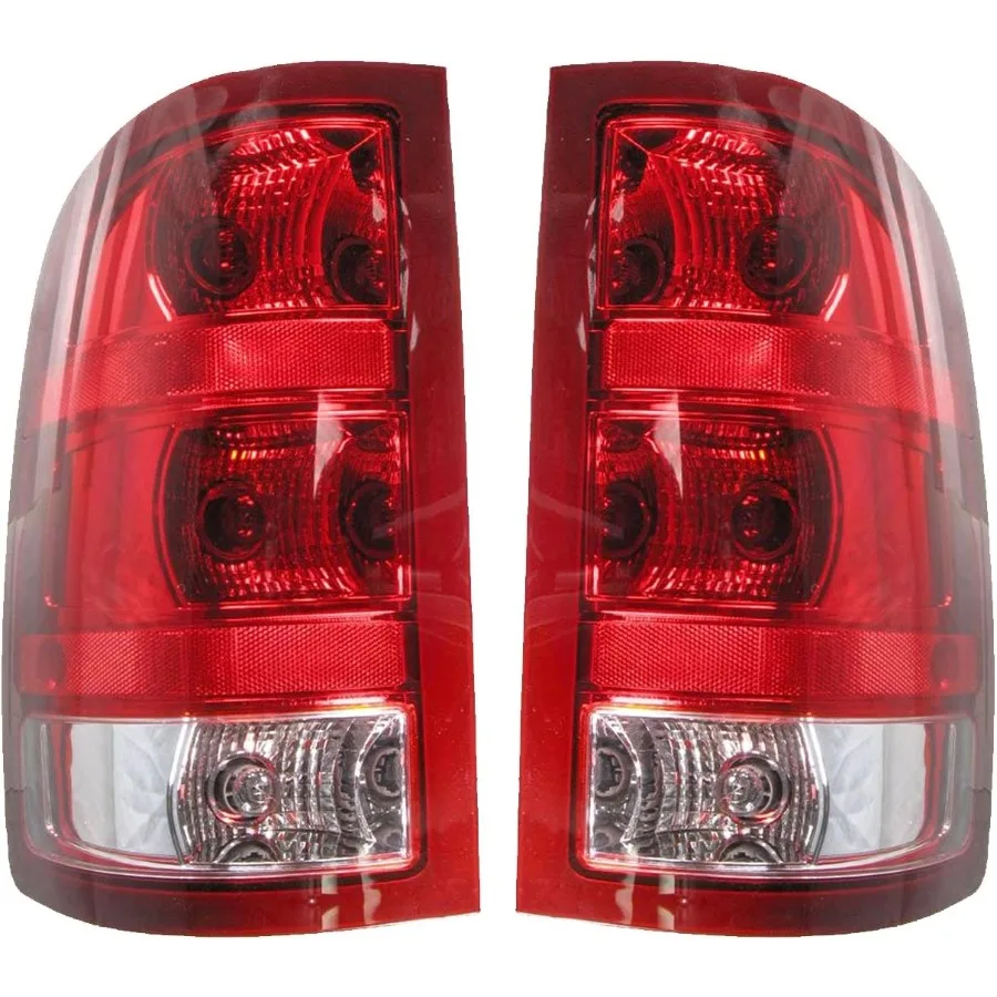 مجموعة إضاءة خلفية جانبية للركاب مكونة من قطعتين متوافقة مع 20042013 جي إم سي سي سييرا 1500 مع سرير أسطول 20072014 سيير