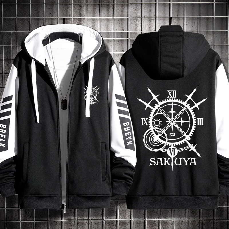 Anime TouHou Project KIRISAME MARISA Zip Up Hoodie Women Men Graphics Sweatshirt Streetwear Hip Hop Cosplay Zipper Hooded Jacket