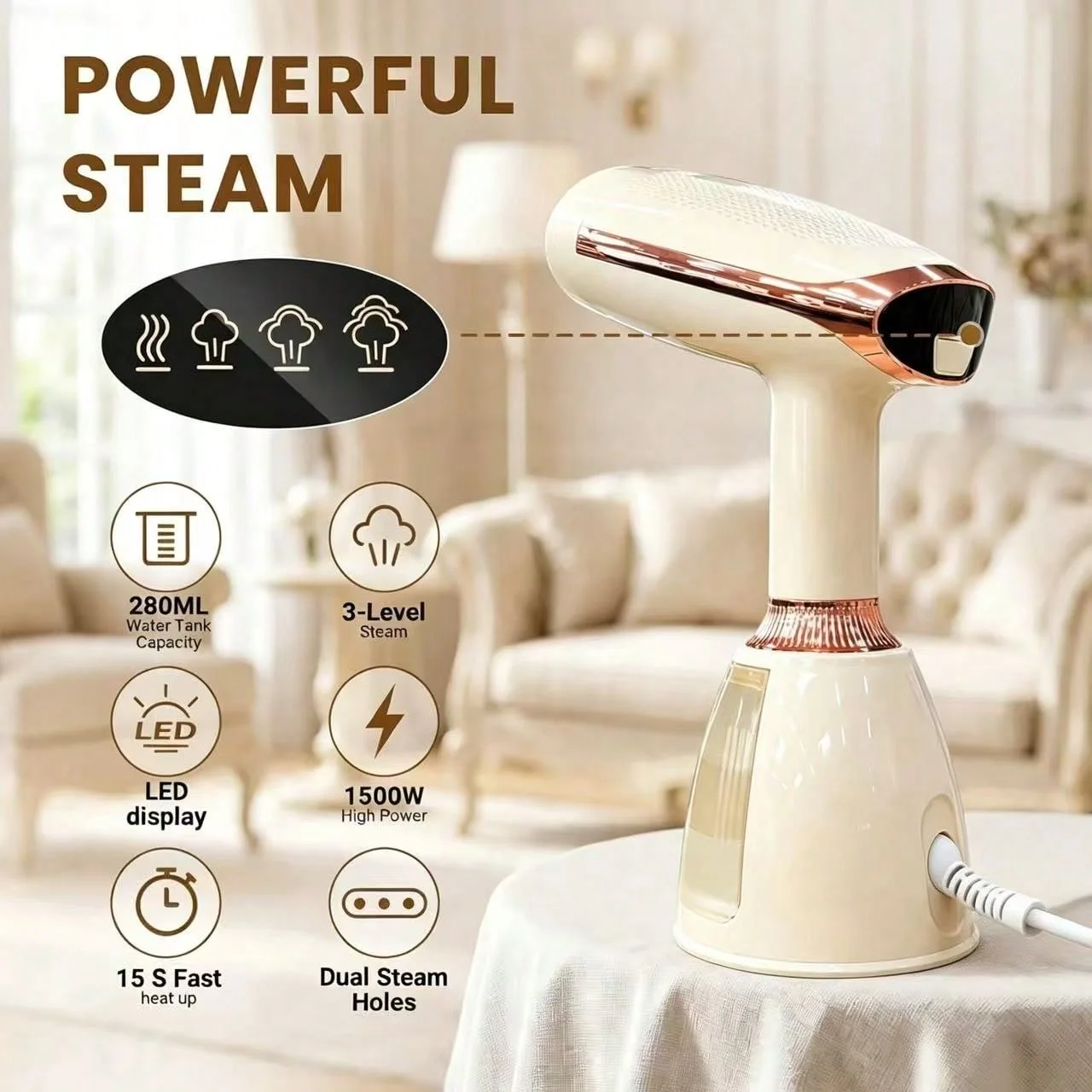 1 unidad de plancha de vapor v - Portable Steamer Clothes reseña y precio
