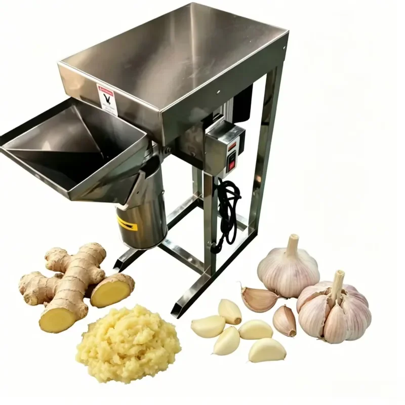 Commercial Stainless Steel Garlic Ginger Grinder Heavy Duty High Capacity Manual Crusher for Kitchen Catering Industry