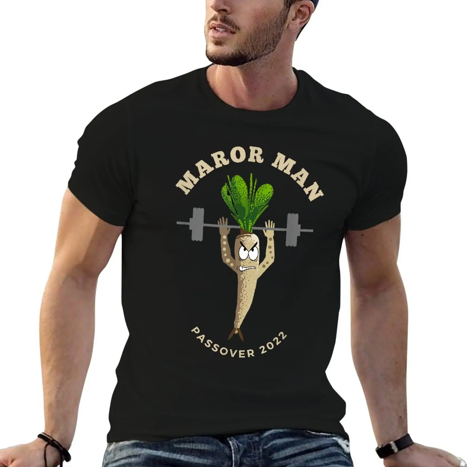 Maror Man Funny Passover Pesach Seder Horseradish T-Shirt sports fans kawaii clothes men clothing