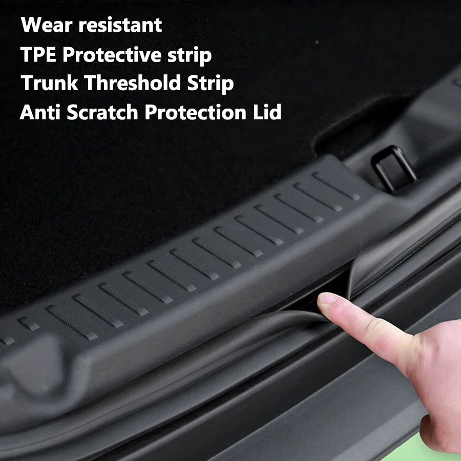 

TPE Trunk Threshold Strip For Tesla New Model Y Juniper Tailgate Protective Panel Anti Scratch Protection Corner Lid