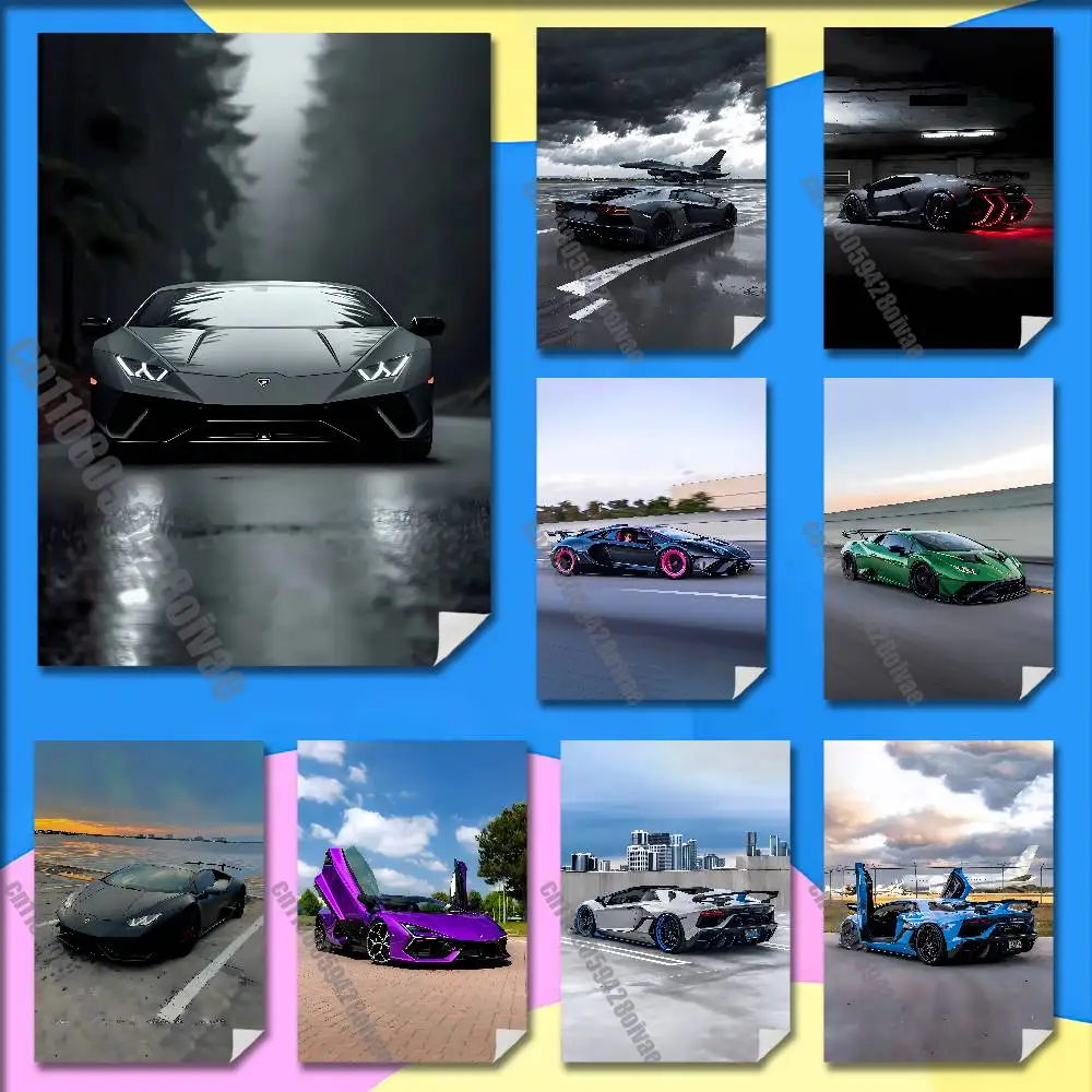 

Car Sport L-Lamborghinis-S Poster Sticker For Home Decoration 10x15cm Self-adhesive Souvenirs Playbill Cover