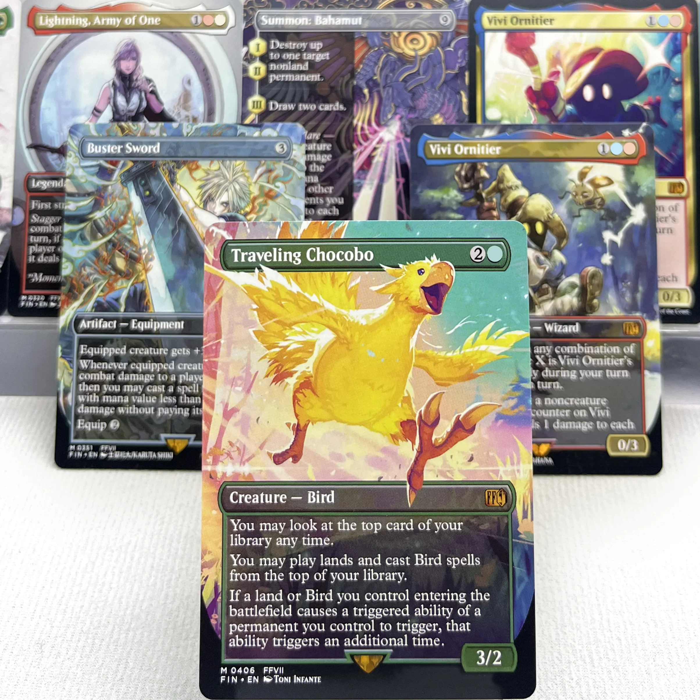 

FIN HOLO14 02 Tcg proxy magical cards Sephiroth, Fabled SOLDIER Vivi Ornitier Ultima Traveling Chocobo force of gathering