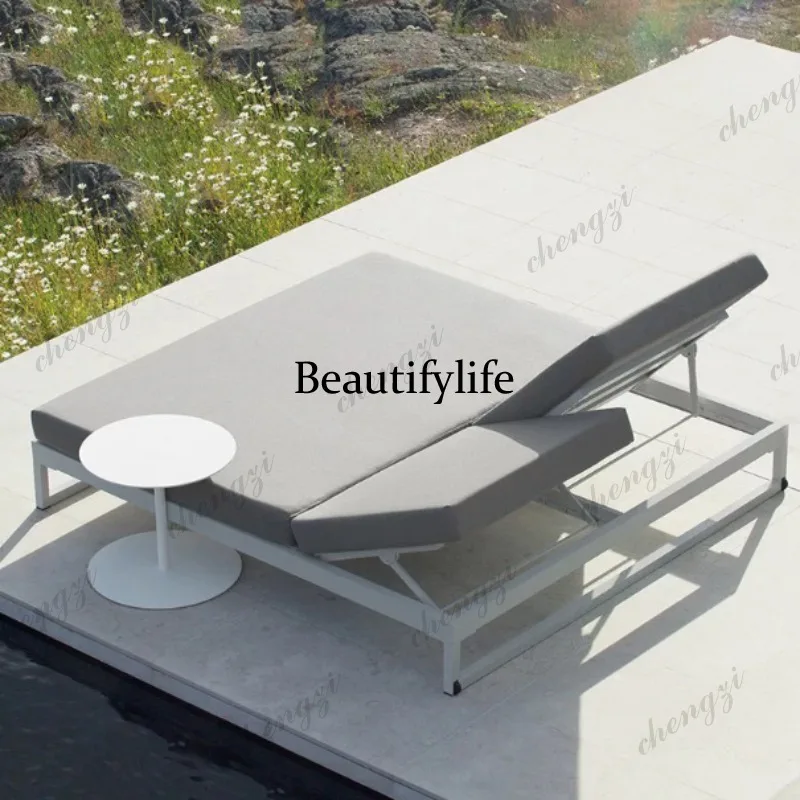 Outdoor Leisure Queen Bed Lying Balcony Leisure Rattan Chair Outdoor Courtyard Villa Swimming Pool Rattan Beach Chair