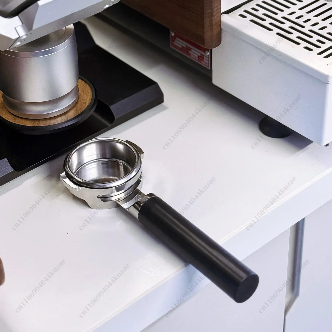 HLH CNC Stainless Steel Hollow Bottomless Coffee Machine Handle (No Powder Bowl Included)