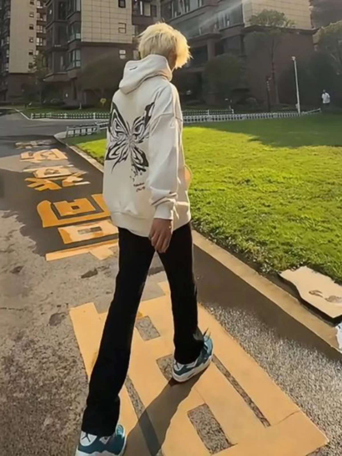 

Black Straight Leg Men's Jeans High Street American Style Casual Pants Trendy Brand Elastic Slimming Autumn Fashion