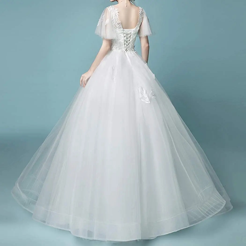 White Wedding Hoopless 4 Layers Tulle  Petticoats Crinoline A-line  Floor Length Slips Underskirt for Bridal Gown