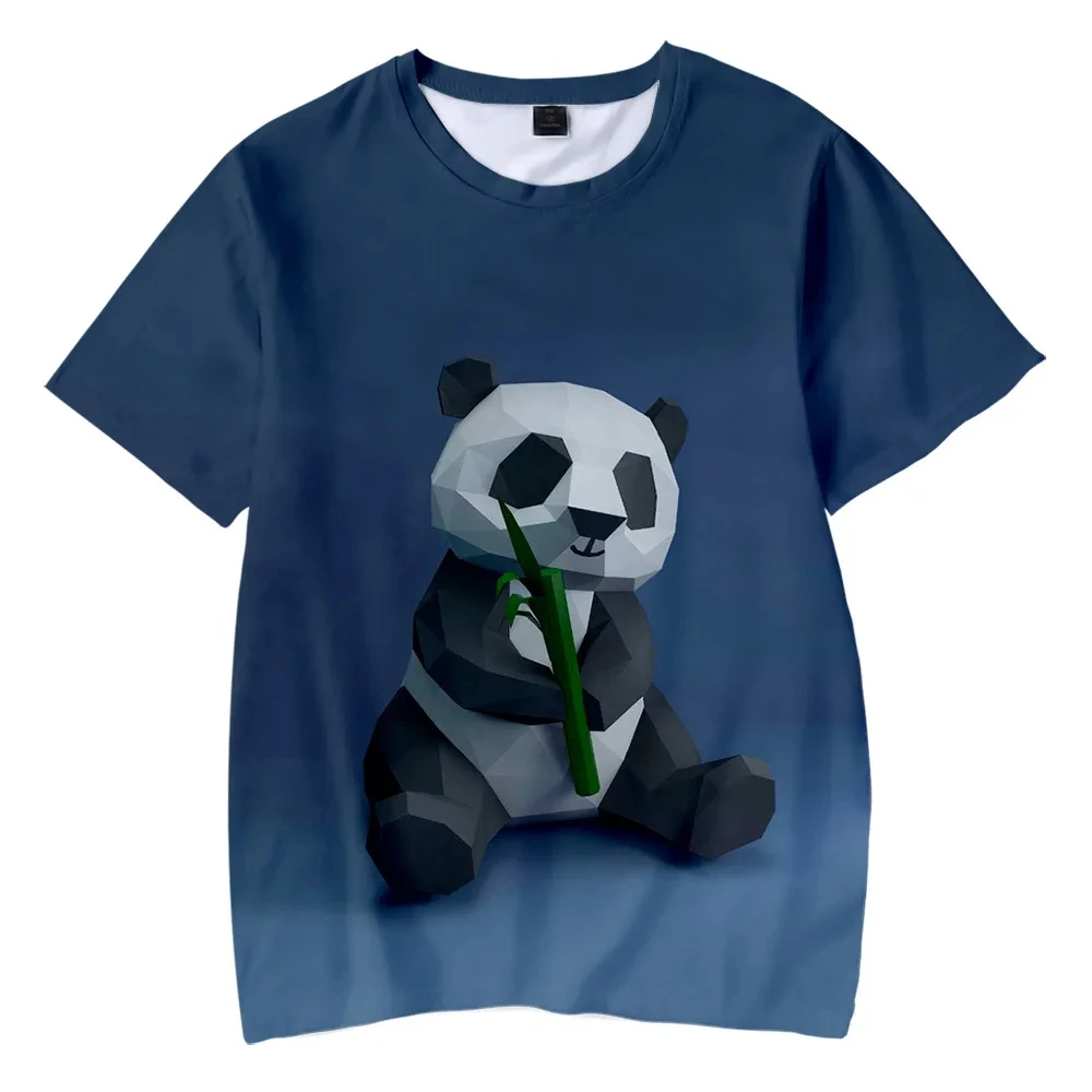 Kawaii Panda T-shirt 3D Print Short Sleeve O-neck Tees Casual Boys/Girls T shirt Oversized Vintage Unisex clothing