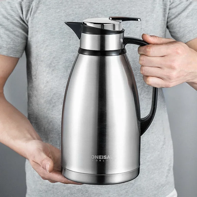 Thermos Pot Large Capacity 304 Stainless Steel Boiling Water Bottle Vacuum Flask Water Coffee Tea Pot For Home Outdoor 2.5L 3L