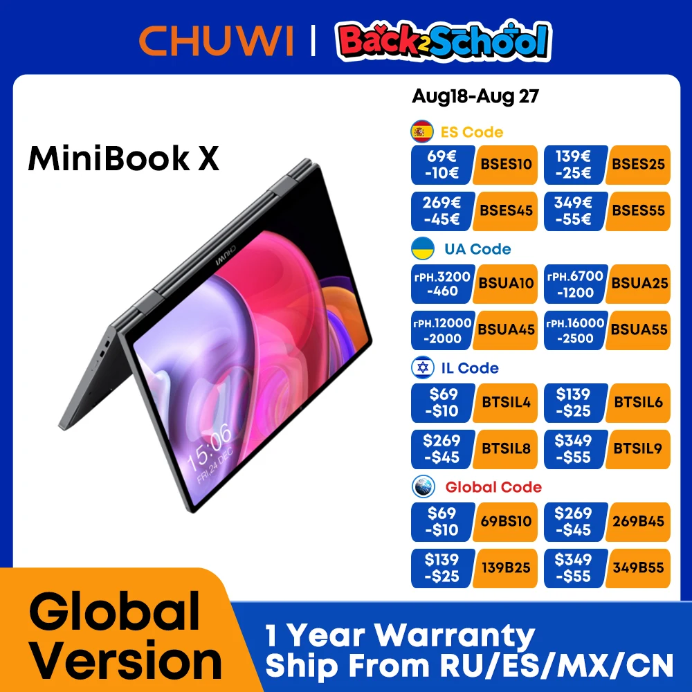 CHUWI MiniBook X Intel N150 10