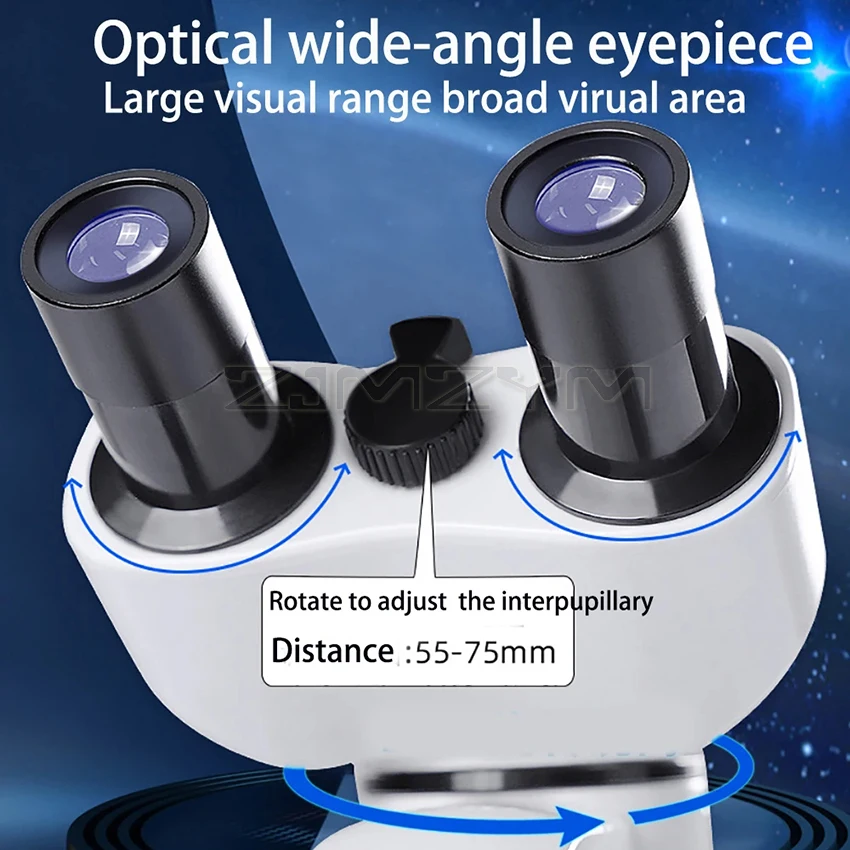 Imagem -05 - Zoom Microscópio Composto Digital Microscópio hd Biológico Campo Amplo Oculares 10x e 50x para Laboratório 30000x