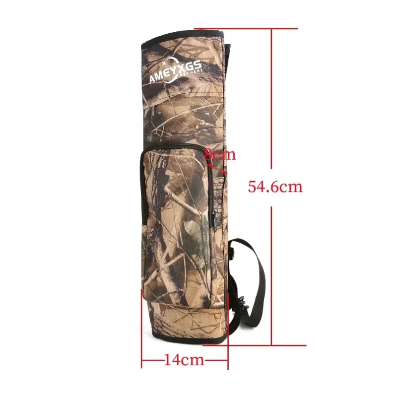 1pc Archery Back Arrow Quiver Holder Bottom Thickening Adjustable Tube Hip Waist Hanged Carry Bag for Outdoor Archery Hunting