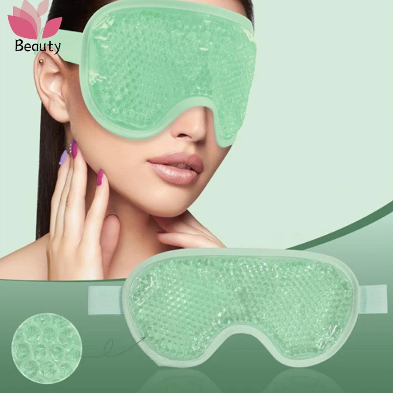 

New Gel Eye Mask Reusable Beads for Hot Cold Therapy Soothing Relaxing Beauty Gel Eye Mask Sleeping Ice Goggles Sleeping Mask