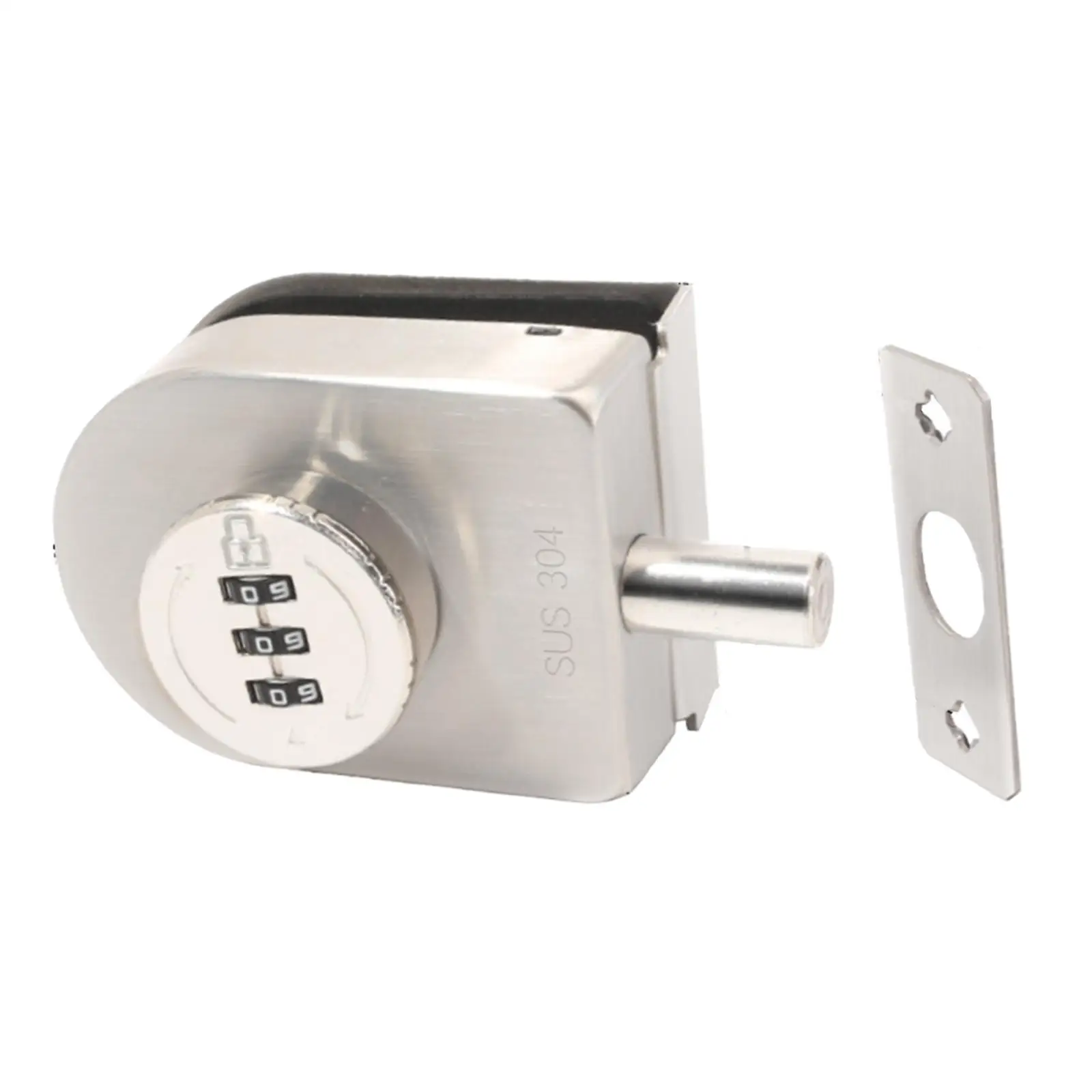 

Frameless Glass Door Lock, Door Latch Fits 10-12mm Thickness Glass Bolt, Latch,