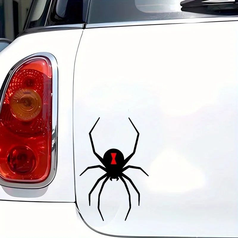 Halloween Funny Black Spider Vinyl Stickers Waterproof Decal For Motorcycle Helmet Fuel Tank Fairing Car Bumper Window Decor