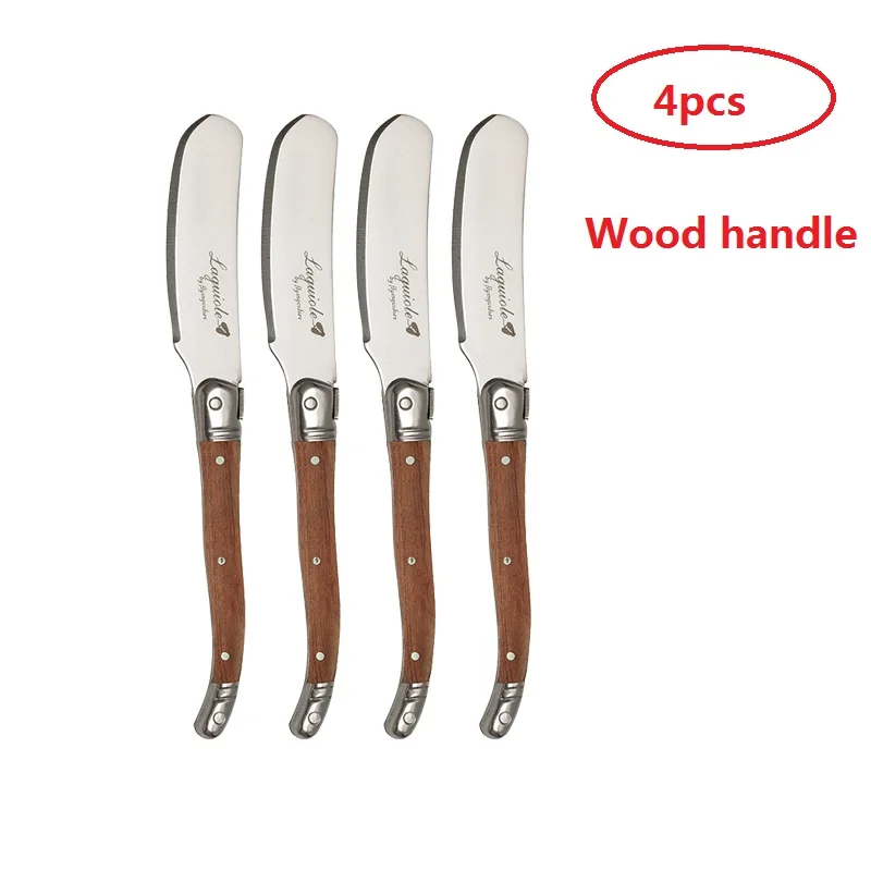 6.25\'\' 4pcs Laguiole Rainbow Butter Knife Cheese Dessert Spreaders Cream Knifes Dessert Tools Toast Breakfast Kitchen Utensils