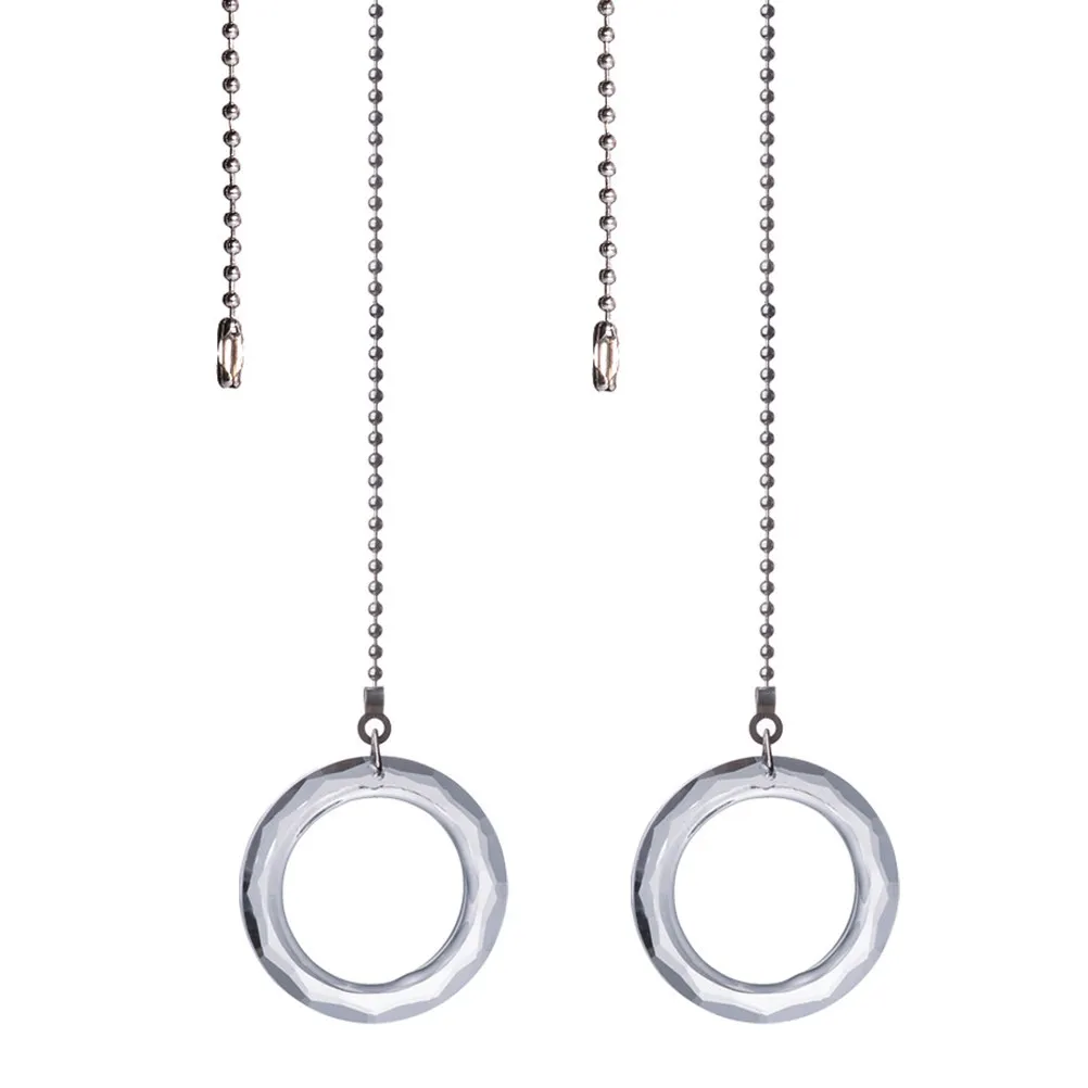 

2 шт. хрустальные цепочки-подвески для потолочных вентиляторов и светильников, изящные декоративные цепочки для подвесных ламп, домашний декор