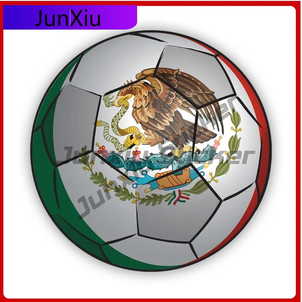 

Футбольная наклейка с изображением Мексики, устойчивая к погодным условиям, устойчивая к выцветанию, в стиле аниме, для заднего ветрового стекла, шлема, автомобильного окна, легко снимается.