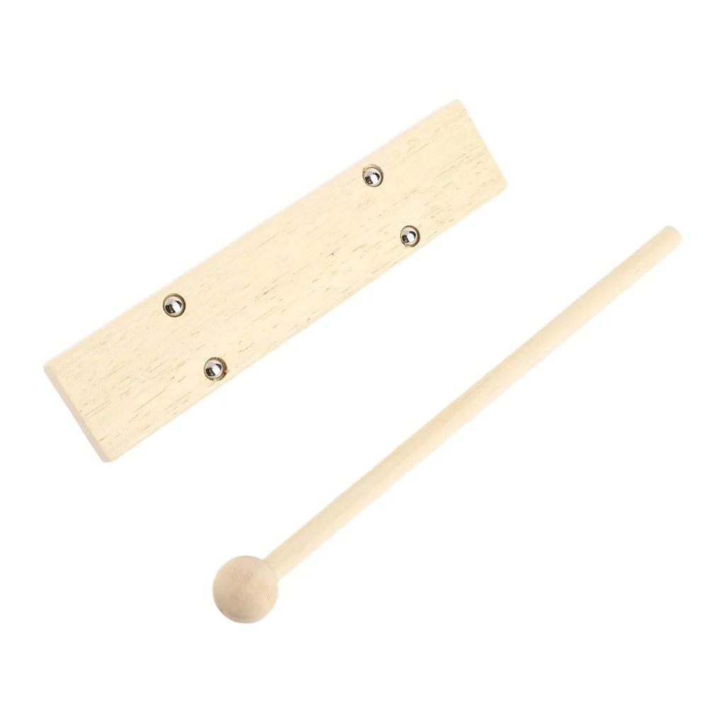 Durable With Mallet Meditation Chimes Wood+Metal Wood Color Hand Chimes Bell Percussion Instrument For Meditation