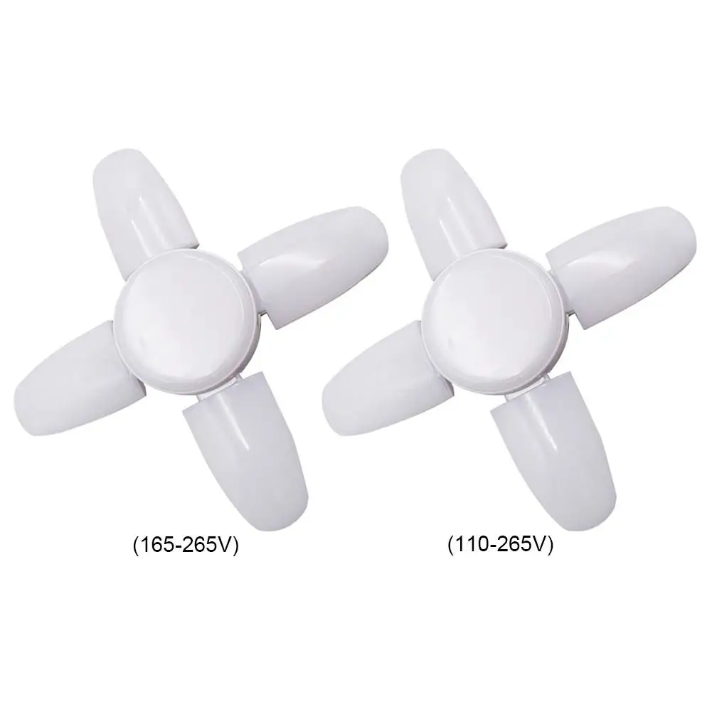 2 lámparas de garaje deformables LED de 6500K E27 luces de techo plegables (175-265V)