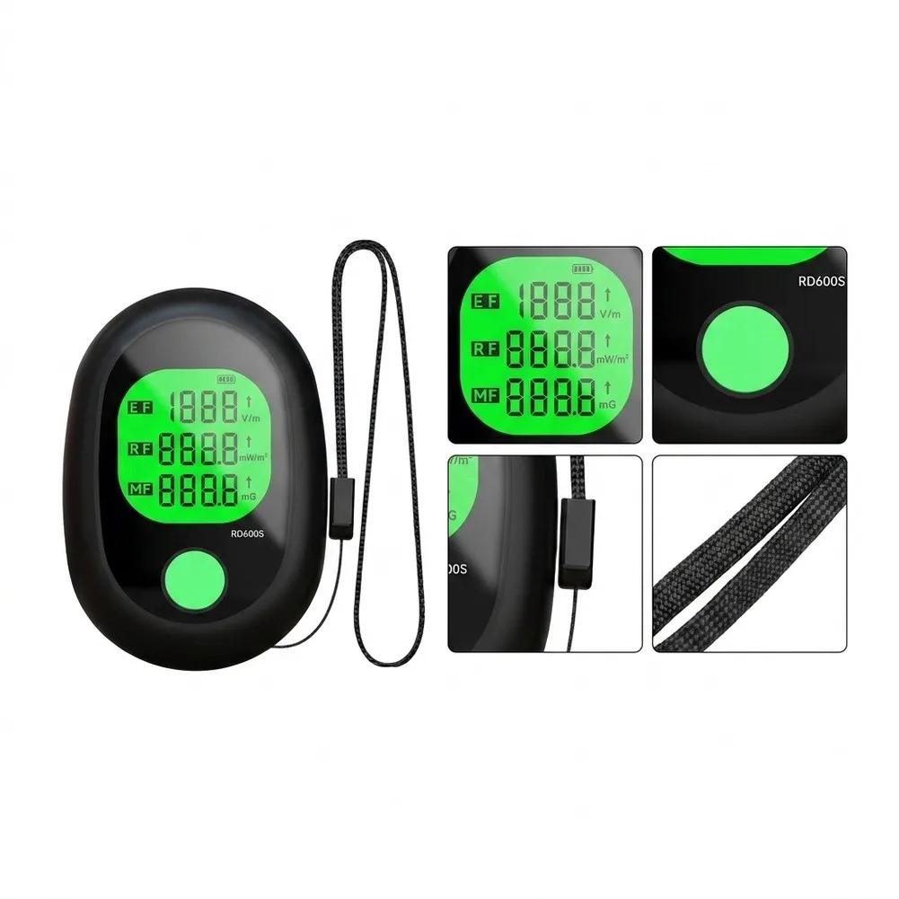 3-in-1 Portable Electromagnetic Field Radiation Detector, Home & Travel Dual-Use Rechargeable Radiation Detector