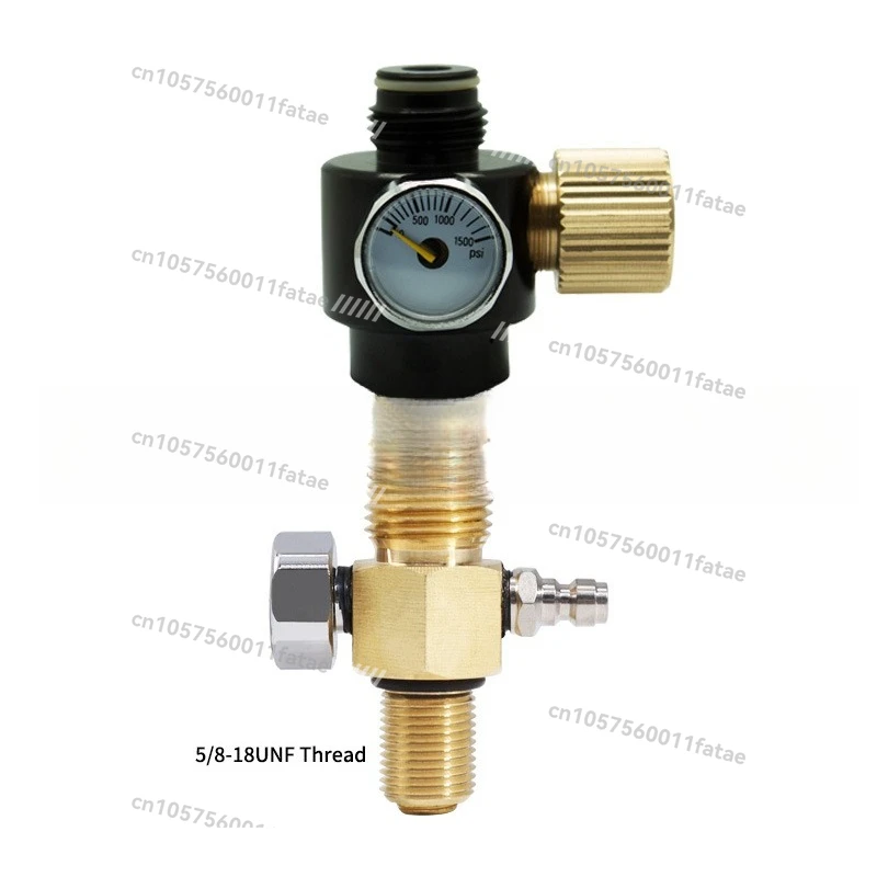 M18 with 5000psi Pressure Gauge 8mm Inflatable Nozzle Gas Cylinder Valve Carbon Dioxide