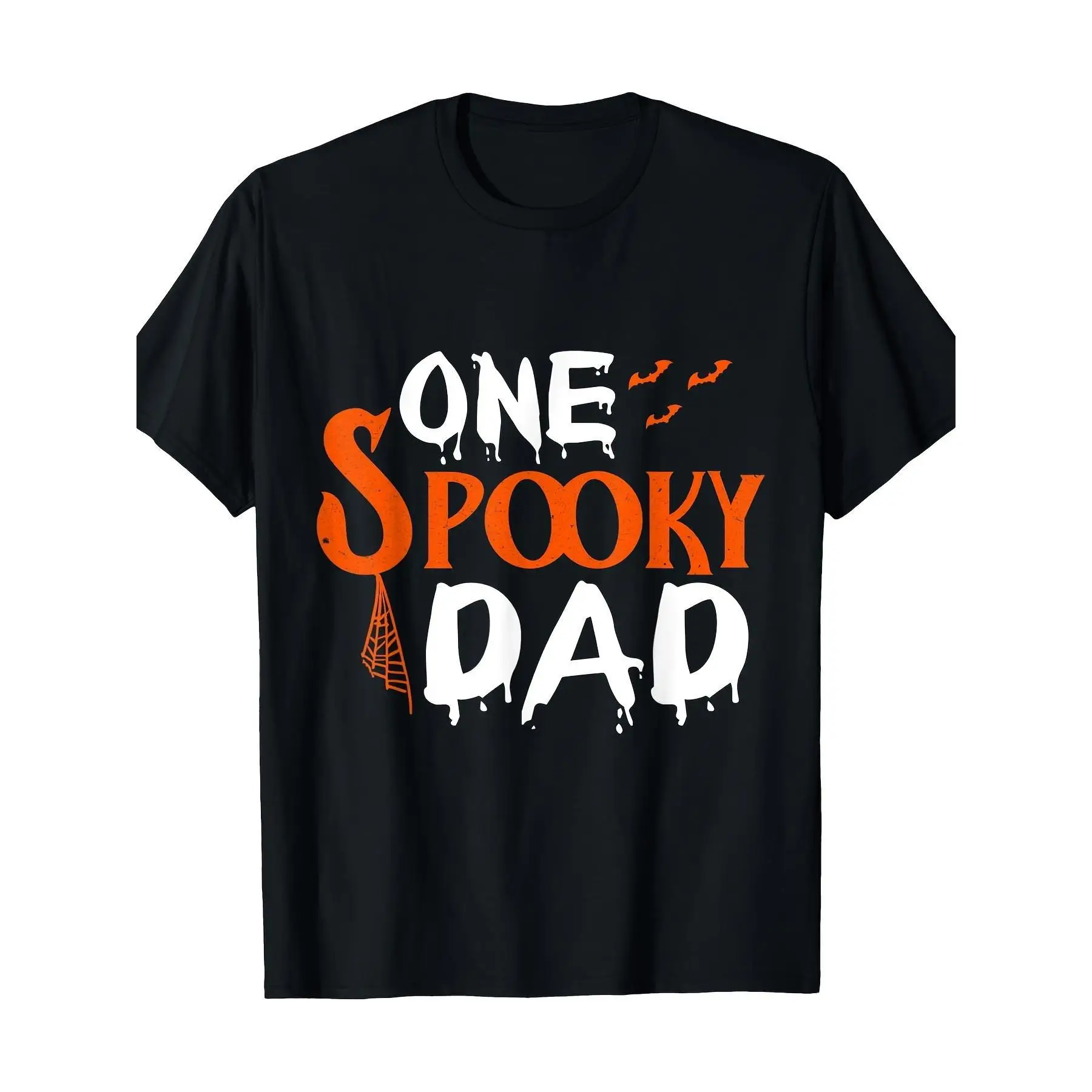 

One Spooky Dad T-shirt Halloween Men's Funny Daddy Tee Matching Family Spooky Season Party Gift