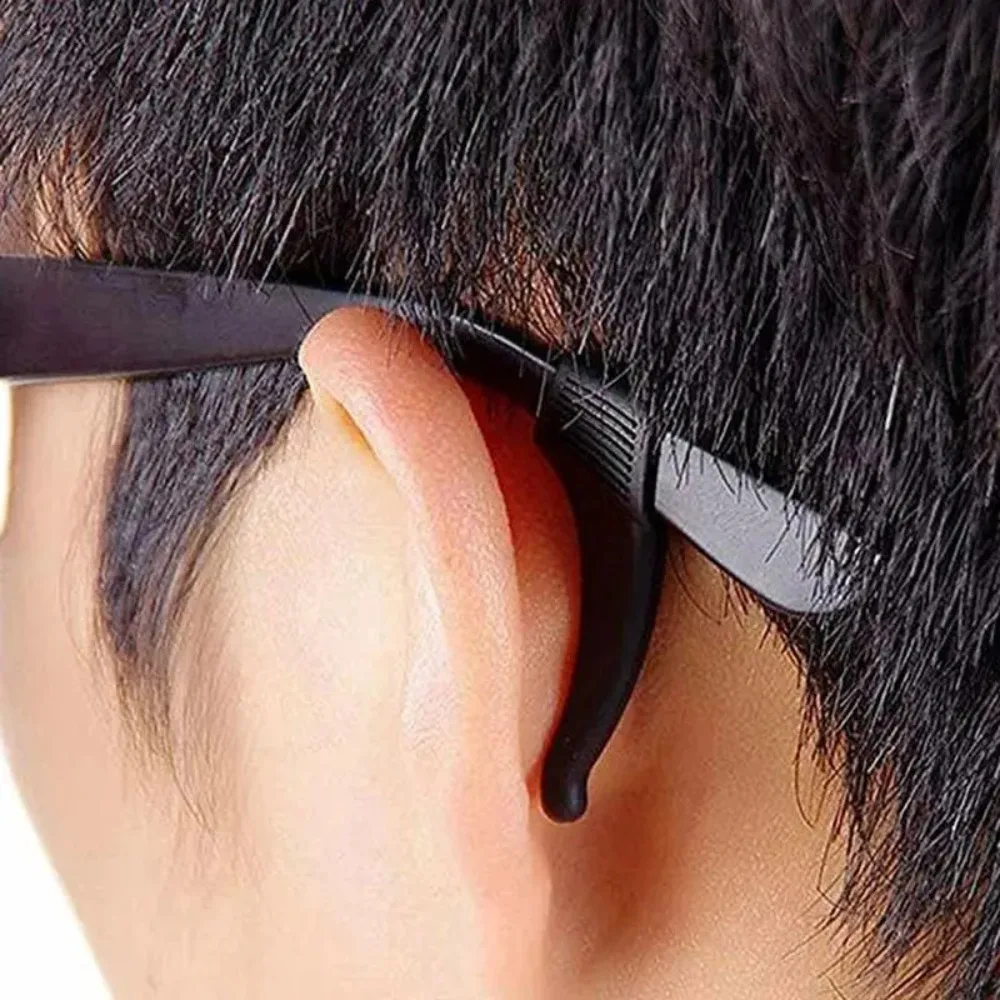 2pcs New Unisex Silicone Clear Antiskid Glasses Anti-slip Ear Hooks Earbuds Frame Sleeve Fasteners Anti-fall Eyewear Holders view 4