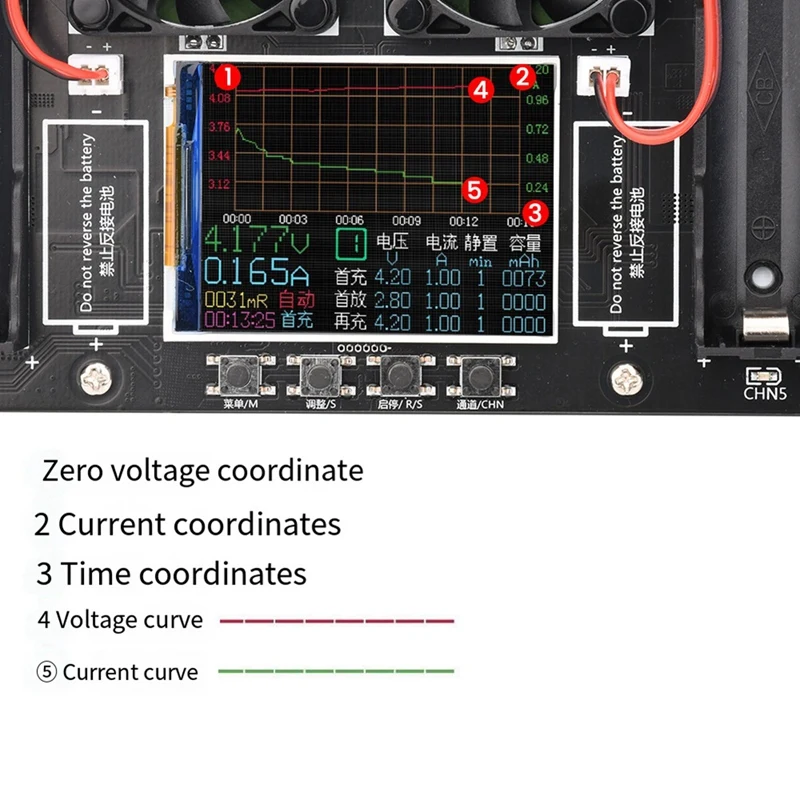 BEAU-8 Channels 18650 Lithium Battery Capacity Tester Module Mah Mwh Capacity Division Internal Resistance Measuring Module