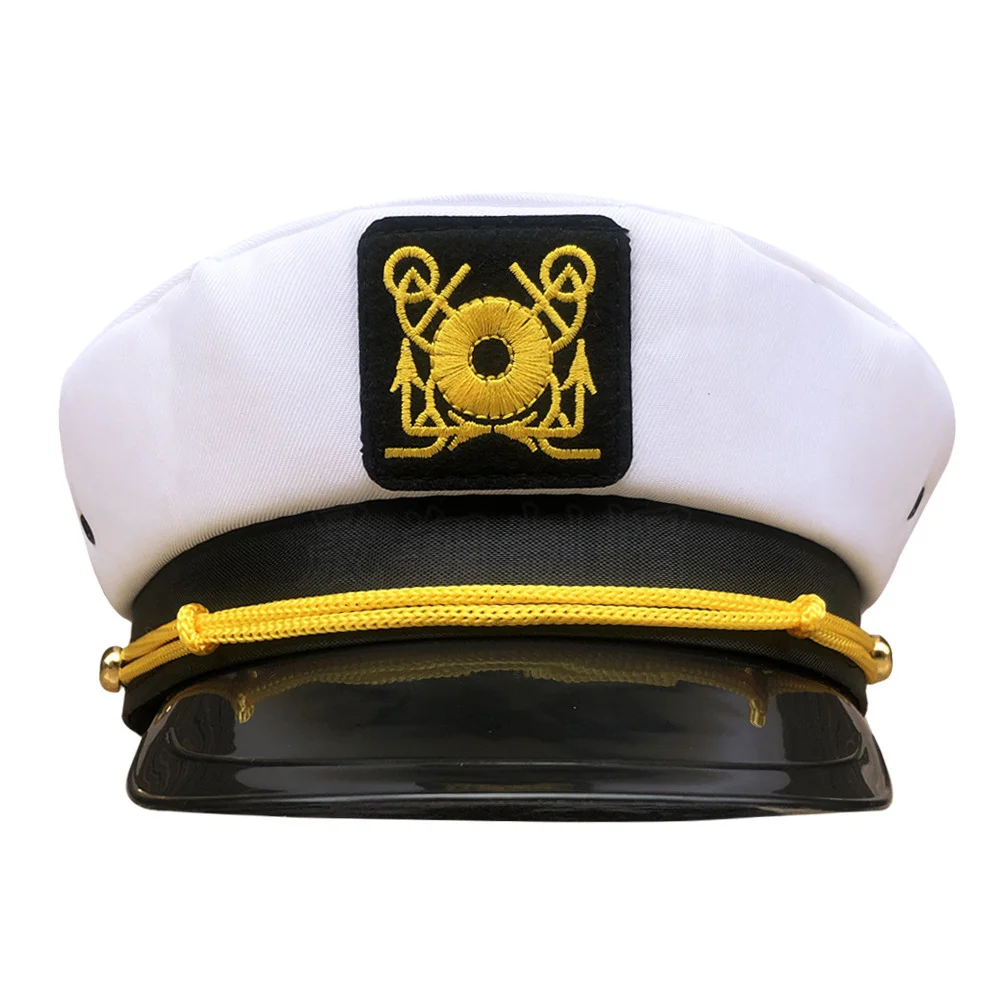 Capitão marinheiro para mulheres homens proteção uv chapéu de sol viagem ao ar livre cosplay traje barco deck chapéu
