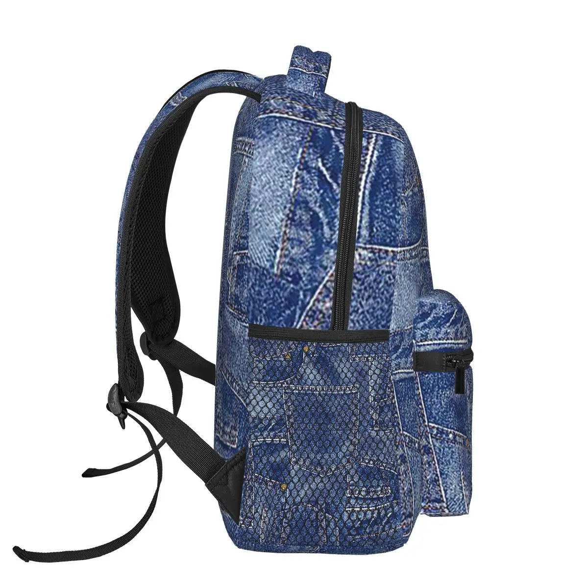 DENIM กระเป๋าเป้สะพายหลังชายหญิง Bookbag เด็กโรงเรียนกระเป๋าการ์ตูน Rucksack กระเป๋าสะพายขนาดใหญ่ความจุ