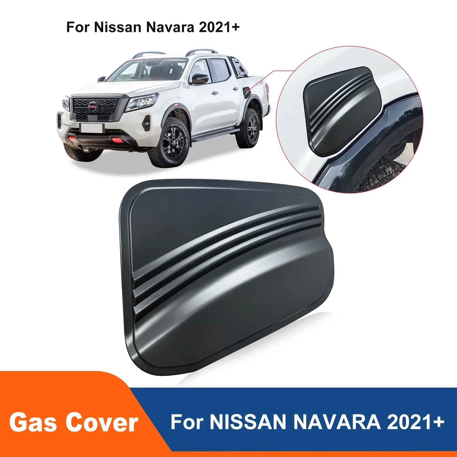 Car Exterior Accessories Fuel Tank Cover Gas Cover Trim For Nissan Navara NP300 D23 2021 2022 2023 2024