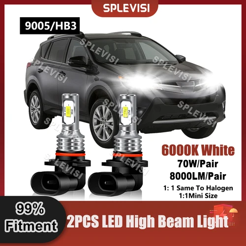 Imagen 1 del producto Bombillas LED de luz de carretera para coche, Chips 12x CSP para Toyota RAV 4 MK3 9005 2005 2006 2007 2008 2009 2010 2011 2012 2013 2014 2015 2016