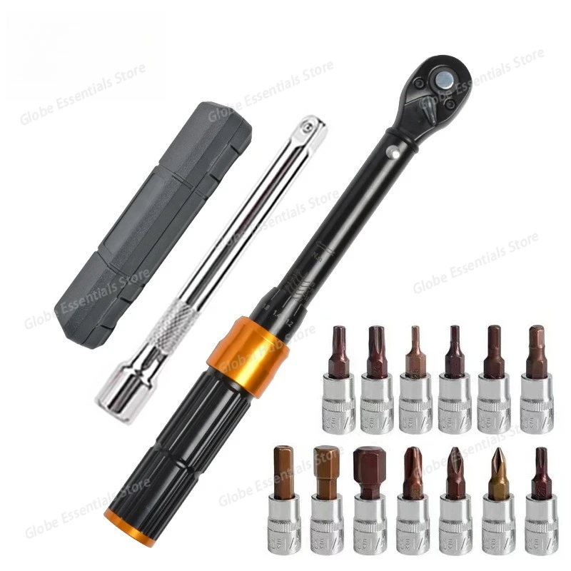 1/4 Torque Wrench Adjustable Torque Kilogram Wrench High Precision Maintenance Tool Set