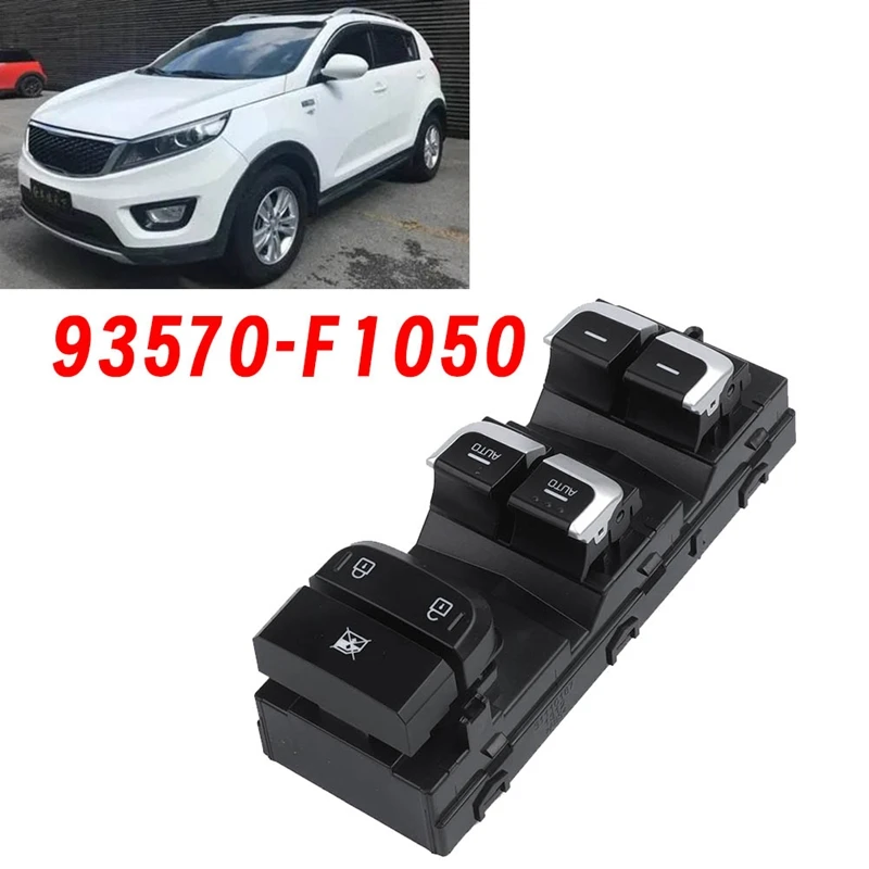 

Left Front Power Window Main Switch Assembly 93570-F1050 For Kia Sportage 2015-2018 Dual Auto Window Glass Lift Button