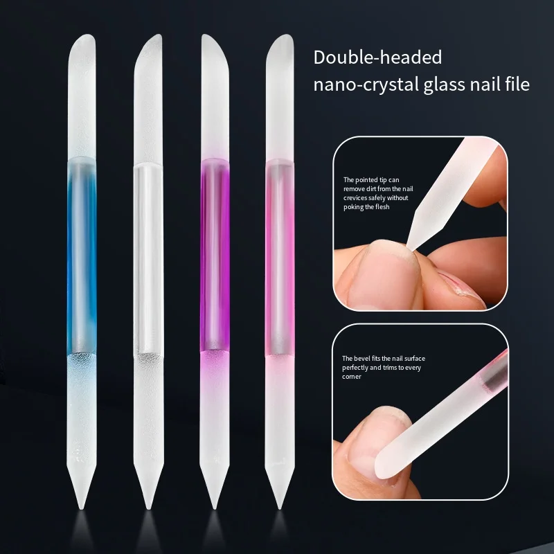 

Nano Glass Nail Art Rubbing Strip Professional Nail File Glass Cuticle Pusher Crystal Stick Manicure Polish Strip Polishing Tool