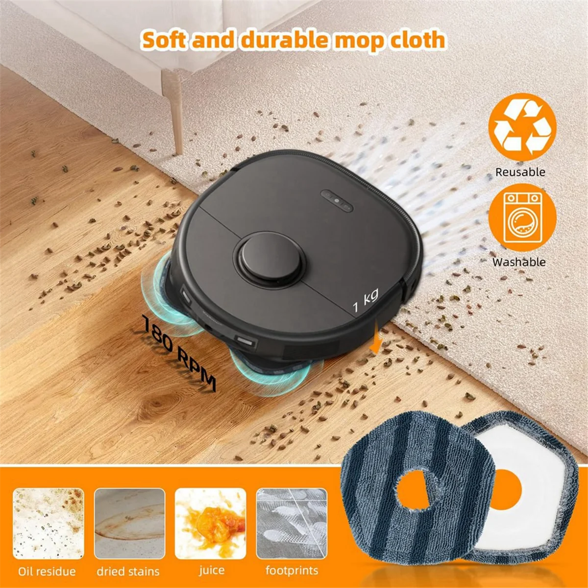 A17G 22-Pack لملحقات المكنسة الكهربائية الروبوتية Eufy X10 Pro Omni: الفرش والمرشحات ومنصات الممسحة وأكياس الغبار والأدوات