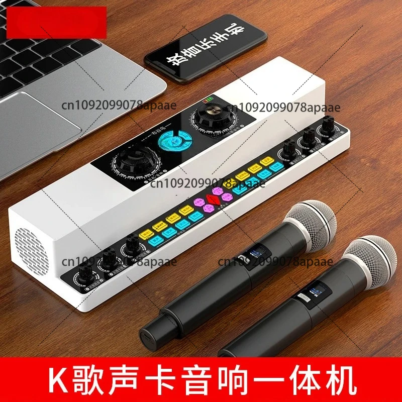 

Live singing sound card audio all-in-one machine indoor and outdoor square dance Karaoke wireless bluetooth speaker