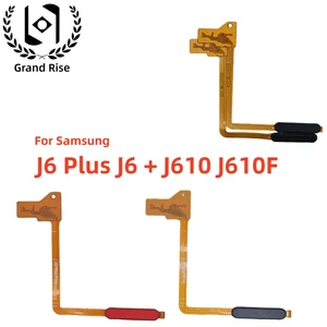 Bilashmart Power Switch ON OFF Home Button Side Key Flex Cable with Fingerprint Touch ID Samsung Galaxy J6 Plus J6 + J610 J610F