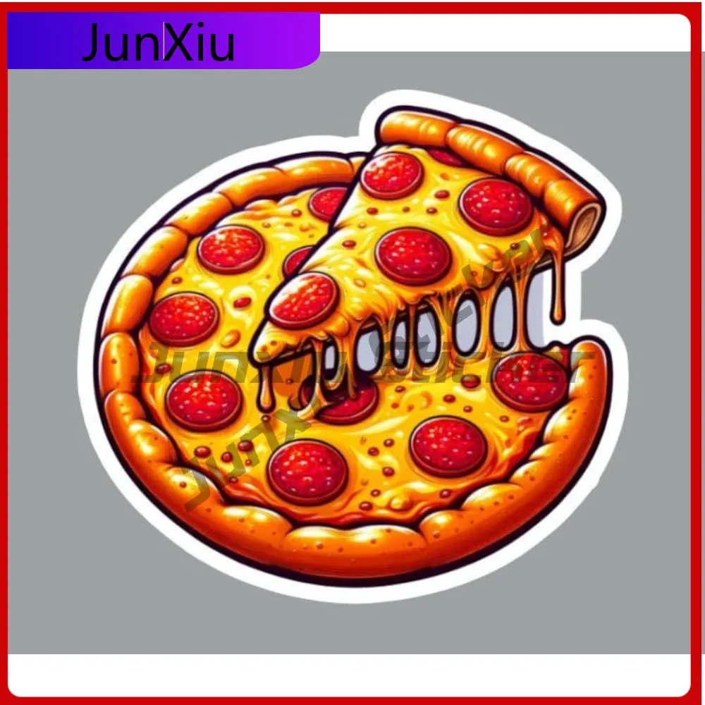 

Pepperoni Pizza Anti Scratch Exterior Decor Sticker Packs Motorcycle Stickers Custom Decals With Logo Car Window Laptop Speedboa
