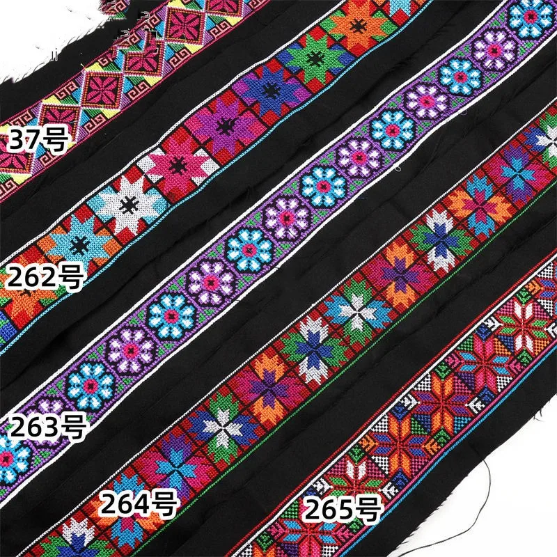 1yard Embroidery Webbing Lace Ethnic Style Ribbon for Handbag Garment Luggage Women Decoration Sewing DIY Accessory