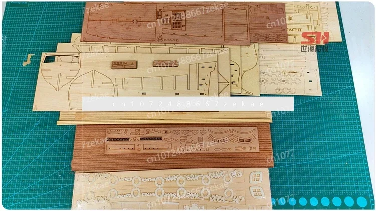 

. 1/48 William Royal Yacht Cherry Wood Solid Wood Version Ship Model Set Material