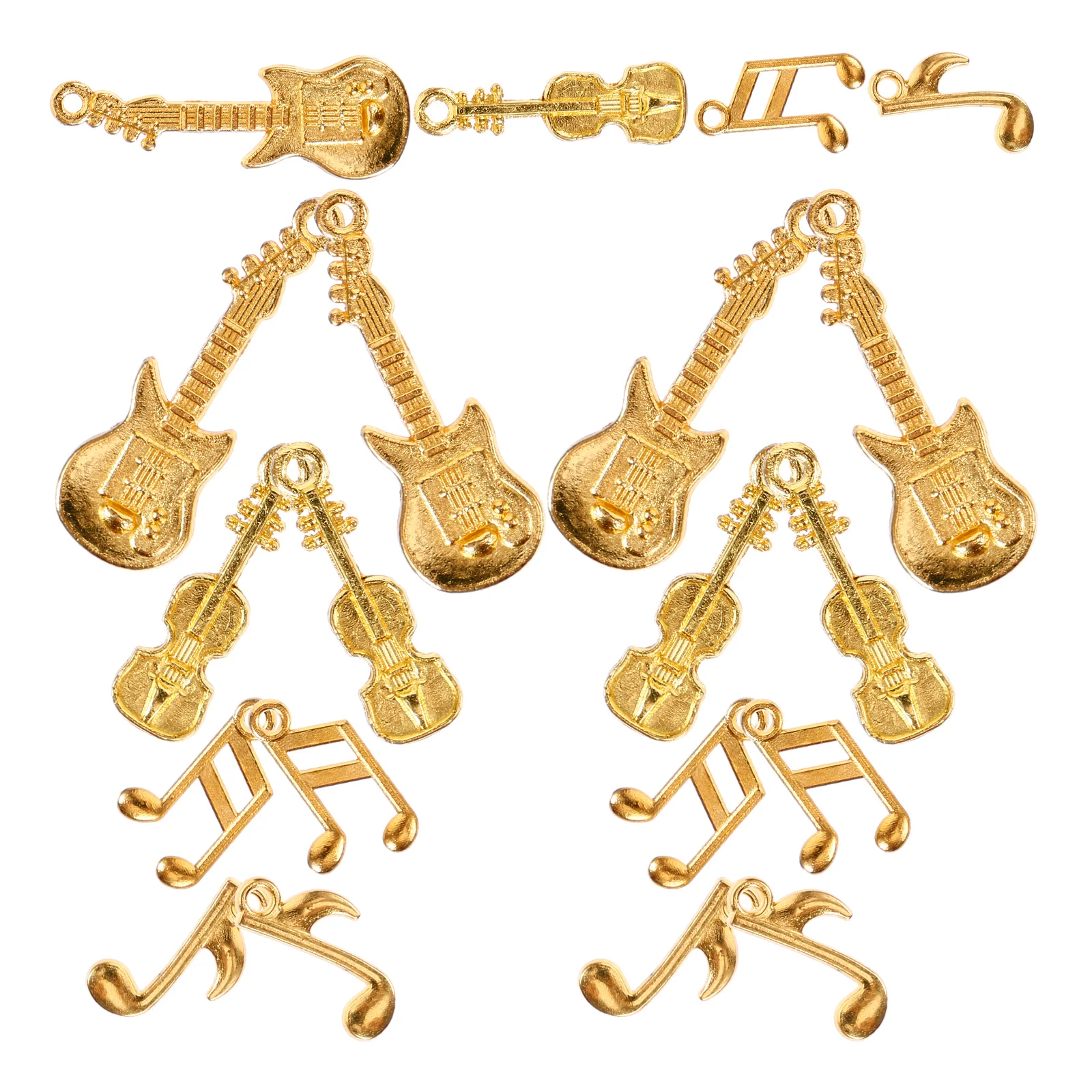 

1 set Guitar Instrument Accessories Iron Music Note Pendants Small Size for DIY Jewelry Necklace Bracelet Crafting Project Metal