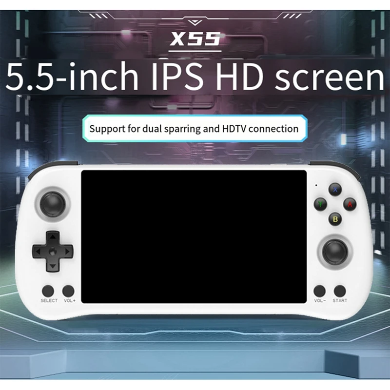 B04B-X55 Handheld Console RK3566 5.5 INCH 1280X720 IPS Screen Open-Source Linux Retro Game Console