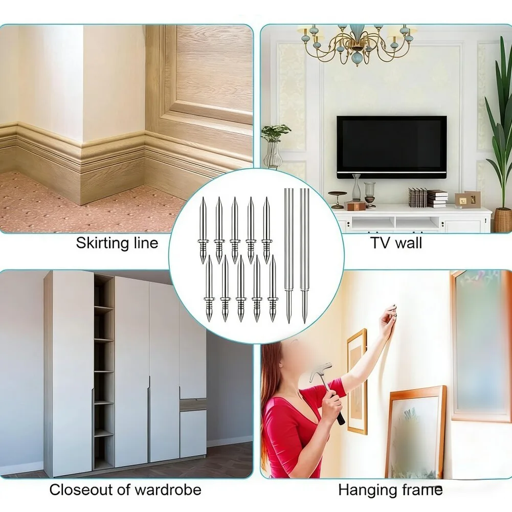 Home Renovation Skirting Nails Double-Headed Pins Double Headed Skirting Nails Craft 26mm Double-headed Design